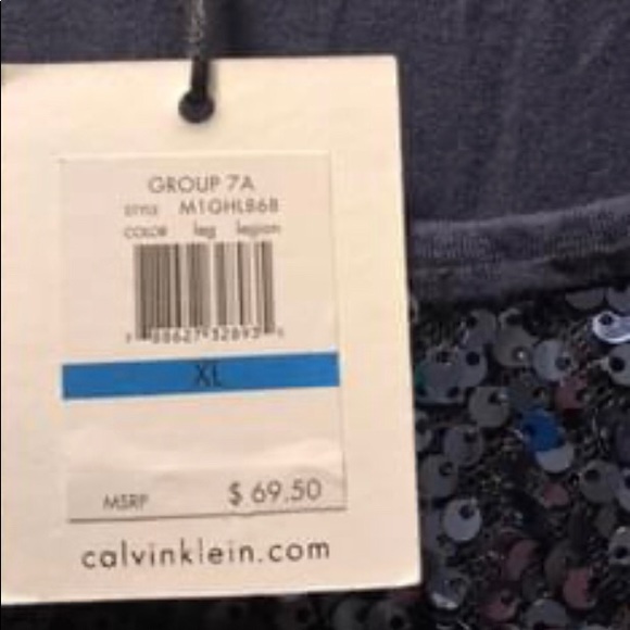Beautiful Calvin Klein navy blue sequinned tank top size 1x - Picture 3 of 3